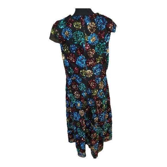 Anthropologie Eva Franco Glenna Sequined Midi Dress Size 8 - Picture 7 of 11